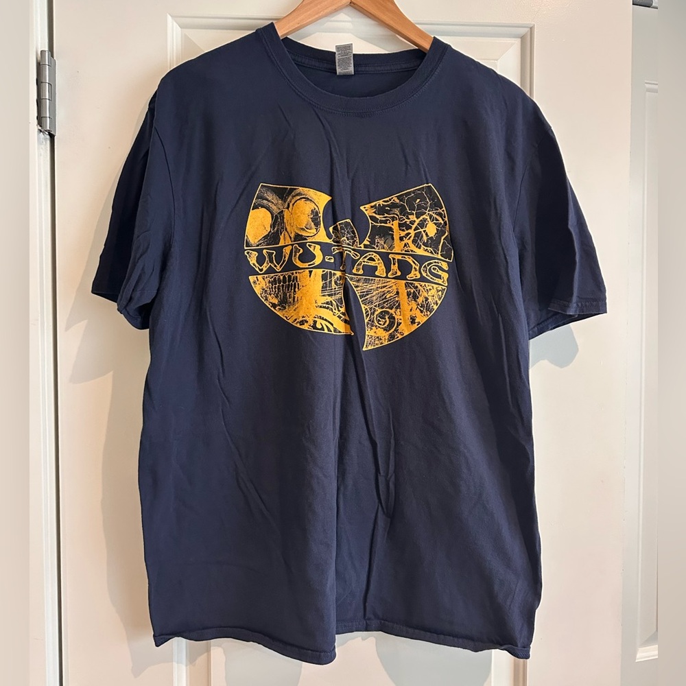 Brand new navy and yellow Wu-Tang T-shirt. Size XL.